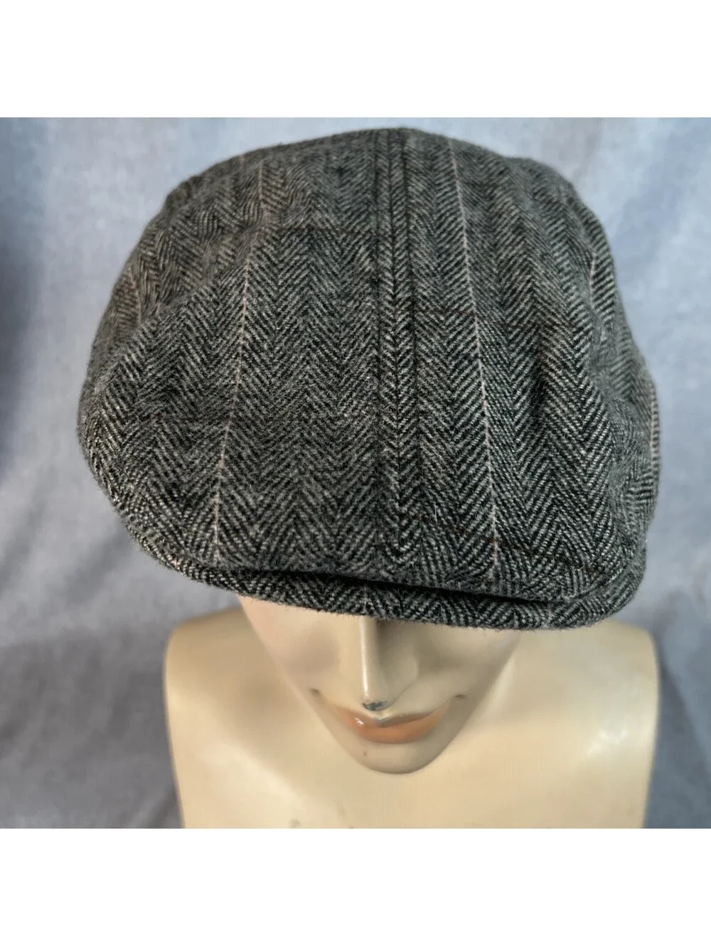 Dockers Newsboy Cabbie Hat Size S/M Brown Herringbone NWT - 1101-1V